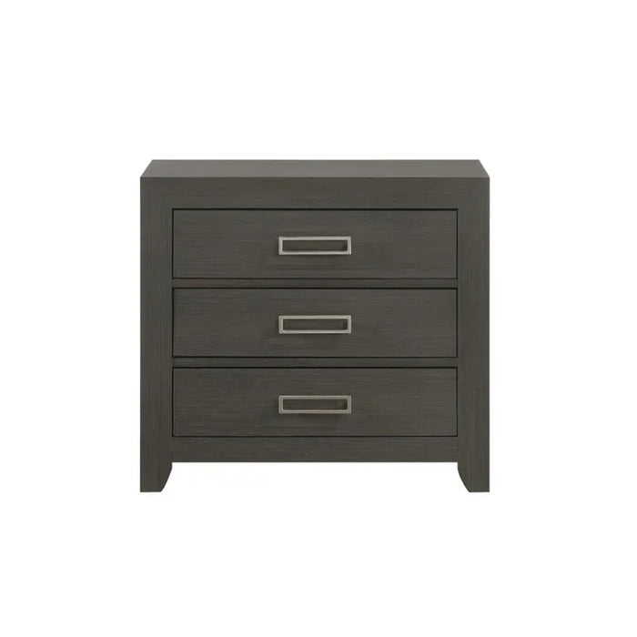 Elements International Sasha Nightstand in Charcoal