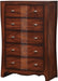 Elements International Jenny 5 Drawers Chest in Medium Espresso Lacquer image