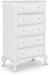 Elements International Jesse 5 Drawers Chest in White image