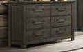Elements International Maverick 6 Drawer Dresser in Dark Brown image