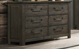 Elements International Maverick 6 Drawer Dresser in Dark Brown image