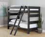 Elements International Vista Twin over Twin Bunk Bed with Ladder in Grey image