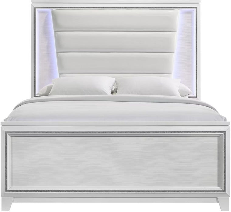 Elements International Moondance King Panel Bed in White