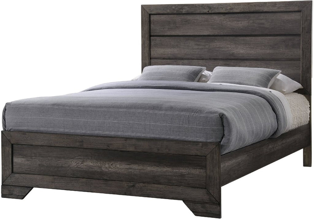 Elements International Nathan Twin Platform Bed in Gray Oak Lacquer image