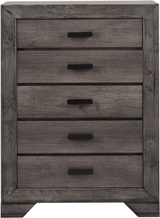 Elements International Nathan Chest in Gray Oak Lacquer