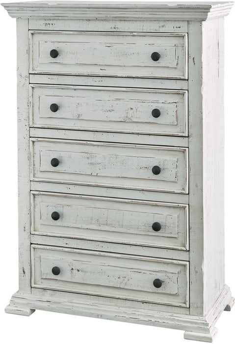 Elements International Olivia White 5 Drawer Chest