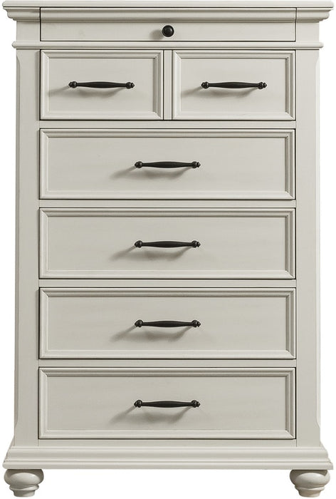 Elements International Slater 7 Drawer Chest in White image