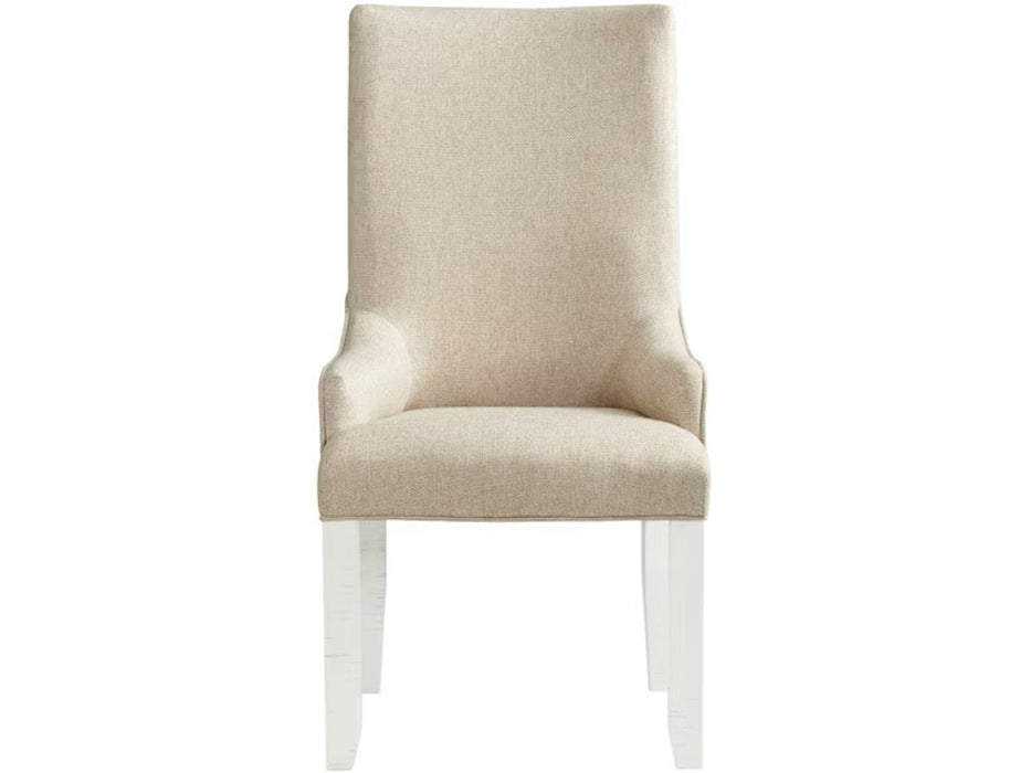Elements International Stone Arm Chair (Set of 2) in White image